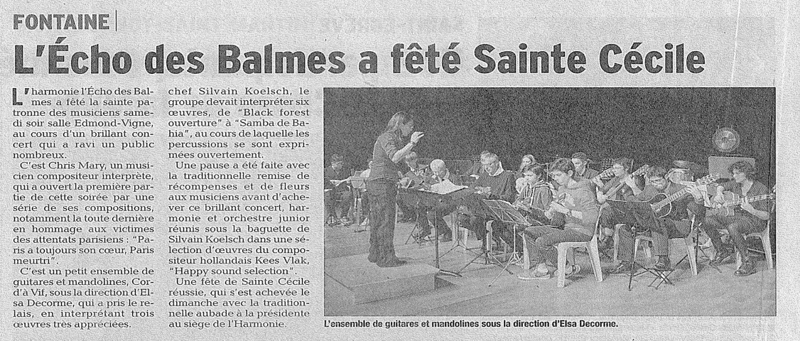 Concert saint cecile fontaine